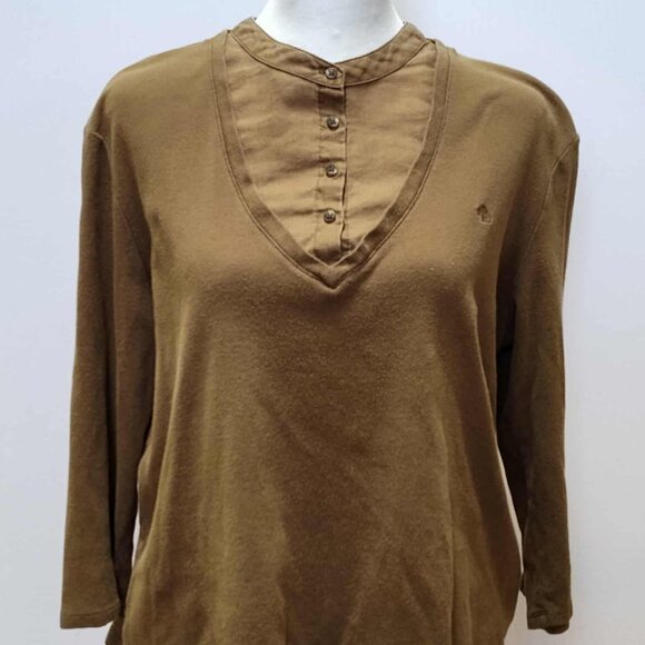 Lauren Ralph Lauren, 3 quarter sleeve, Brown top, size XL - Picture 1 of 11